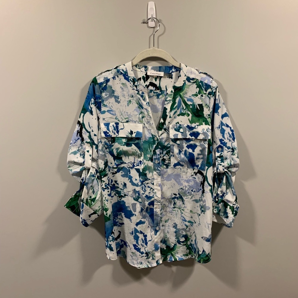 Floral button down
